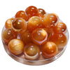 282 - Boules acryliques Oeil de chat AB - Mandarine 20MM