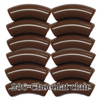 286 - Tubes incurvés Chocolat clair 12MM