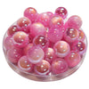 286 - Boules acryliques Oeil de chat AB - Rose 16MM