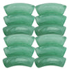 287 - Tubes incurvés Vert Opaline marbré 12MM