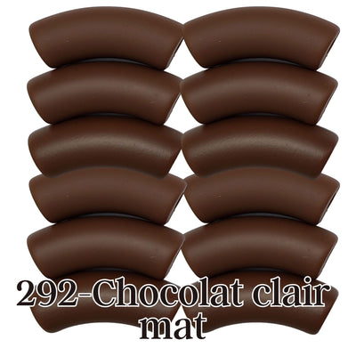 292 - Tubes incurvés Chocolat clair mat 12MM