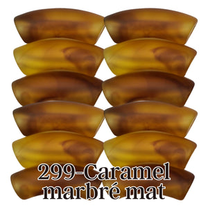 299 - Tubes incurvés Caramel marbré mat 12MM