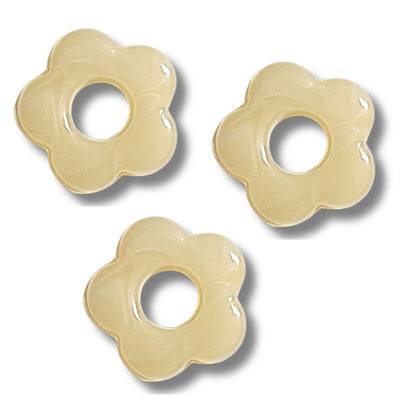 2- Fleur BABY Capucine Champagne marbré - 20mm
