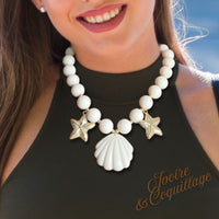 KIT collier collection Perles des rivages - Ivoire & coquillage