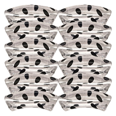 399 - Tubes incurvés DESIGN - Motif Pois Transparent 12MM