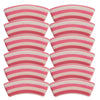 Tubes incurvés DESIGN - Motif Rayures 12MM - Rose