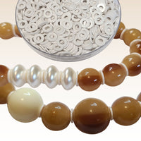 8MM - Rondelles - Blanc brillant