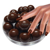 2 - Boules acryliques brillantes Chocolat 20MM