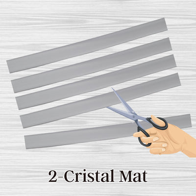 2- Cristal mat, sangle plate en silicone