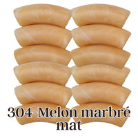 304- Tubes incurvés Melon marbré mat 12MM