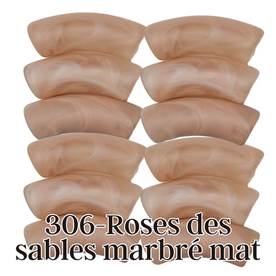 306- Tubes incurvés Roses des sables marbré mat 12MM