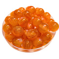 307 - Boules acryliques Glitter rayées, Orange 16MM