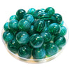 309 - Boules acryliques Glitter rayées, Malachite 16MM