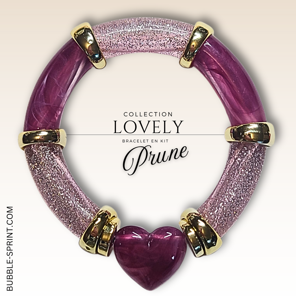 KIT bracelet collection LOVELY - Prune