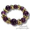 315 - Boules acryliques Effet Murano - Violet 16MM