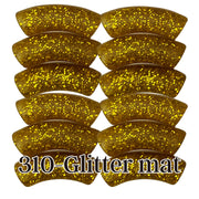310- Tubes incurvés Glitter doré mat 12MM