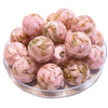 314 - Boules acryliques effet Murano - Rose clair 20MM