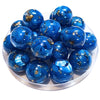 317 - Boules acryliques effet Murano - Bleu 20MM