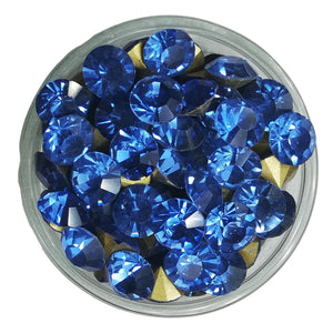31 -Light Sapphire, chaton SS38 en cristal, 8MM