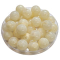 360 - Boules acryliques brillantes Ivoire marbré 16MM