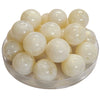 360 - Boules acryliques brillantes Ivoire marbré 20MM