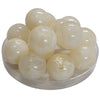 360 - Boules acryliques brillantes Ivoire marbré 24MM