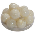 360 - Boules acryliques brillantes Ivoire marbré 24MM