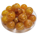 362 - Boules acryliques brillantes Ambre marbré 20MM