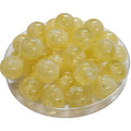 361 - Boules acryliques brillantes Miel Clair marbré 16MM