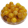 362 - Boules acryliques brillantes Ambre marbré 16MM