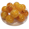 362 - Boules acryliques brillantes Ambre marbré 24MM