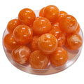 241 - Boules acryliques brillantes Orange marbré 20MM