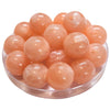 365 - Boules acryliques brillantes Saumon marbré 20MM