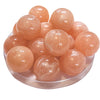 365 - Boules acryliques brillantes Saumon marbré 24MM