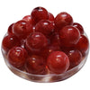 367 - Boules acryliques brillantes Framboise marbré 20MM