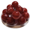 367 - Boules acryliques brillantes Framboise marbré 24MM