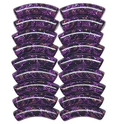 373- Tubes incurvés Glitter léopard Ultra-violet 8MM