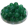 374 - Boules acryliques brillantes Vert Gazon marbré 16MM