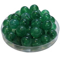 374 - Boules acryliques brillantes Vert Gazon marbré 16MM
