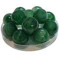 374 - Boules acryliques brillantes Vert Gazon marbré 24MM