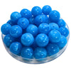 377 - Boules acryliques brillantes Turquoise marbré 16MM