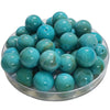 378 - Boules acryliques brillantes Aigue-marine marbré 16MM