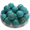 378 - Boules acryliques brillantes Aigue-marine marbré 20MM