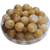 379 - Boules acryliques brillantes Beige marbré 16MM