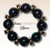 236 - Boules acryliques brillantes Noir Galaxie 20MM