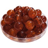 380 - Boules acryliques brillantes Caramel marbré 16MM