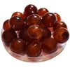 380 - Boules acryliques brillantes Caramel marbré 20MM