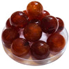 380 - Boules acryliques brillantes Caramel marbré 24MM