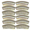 380 - Tubes incurvés Cristal paillettes AB 8MM/12MM