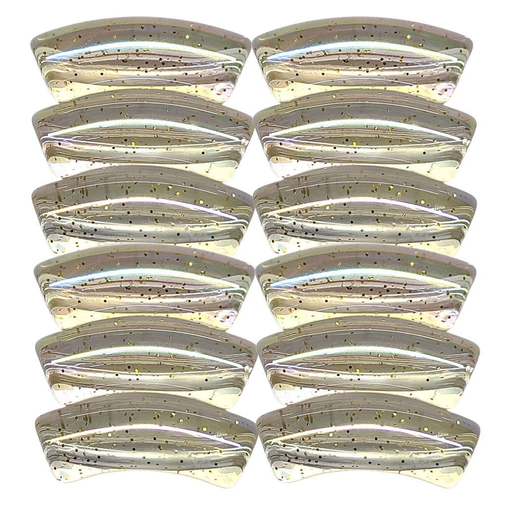 380 - Tubes incurvés Cristal paillettes AB 8MM/12MM